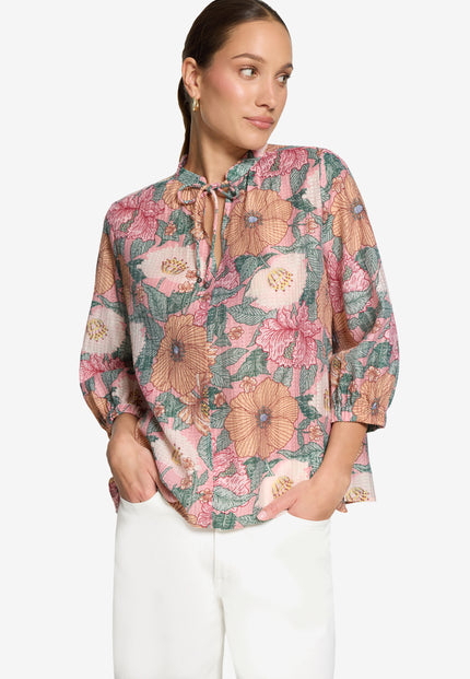 Schlupfbluse - Blumenmuster