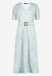 Midikleid - Blumen-Stickerei