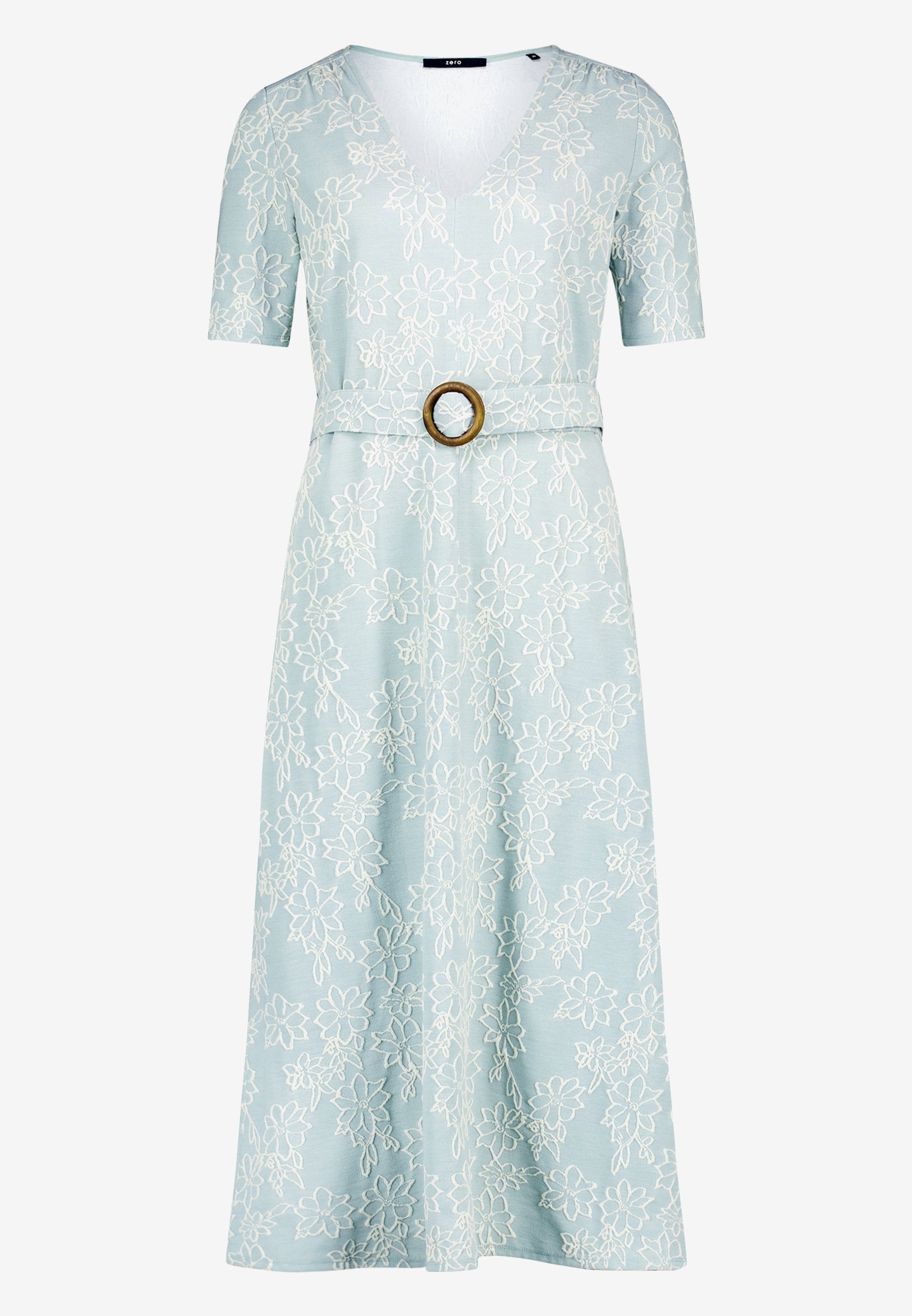 Midikleid - Blumen-Stickerei