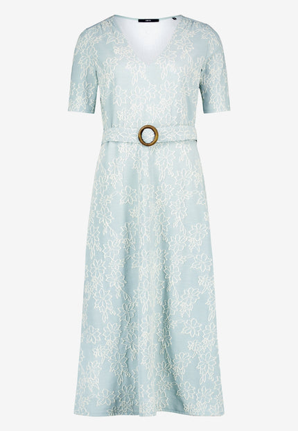 Midikleid - Blumen-Stickerei