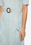 Midikleid - Blumen-Stickerei
