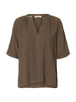 Bluse - Leinenmix