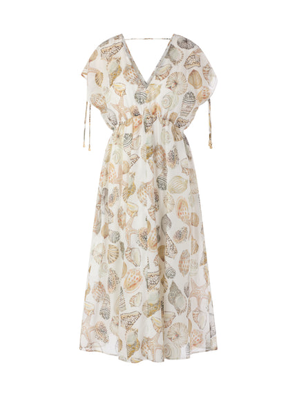 Midikleid - Materialmix