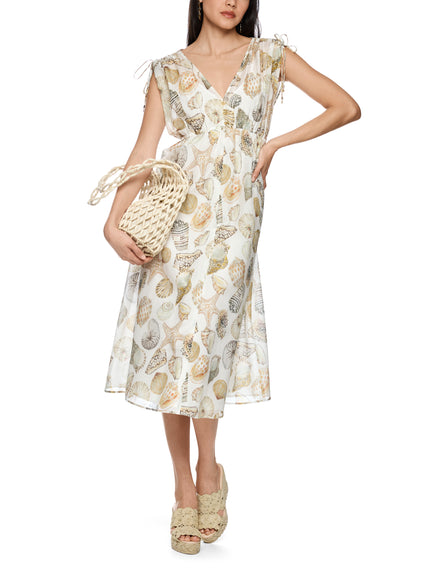 Midikleid - Materialmix