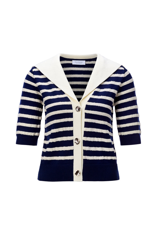 Cardigan -  Sailor Collar Cardi