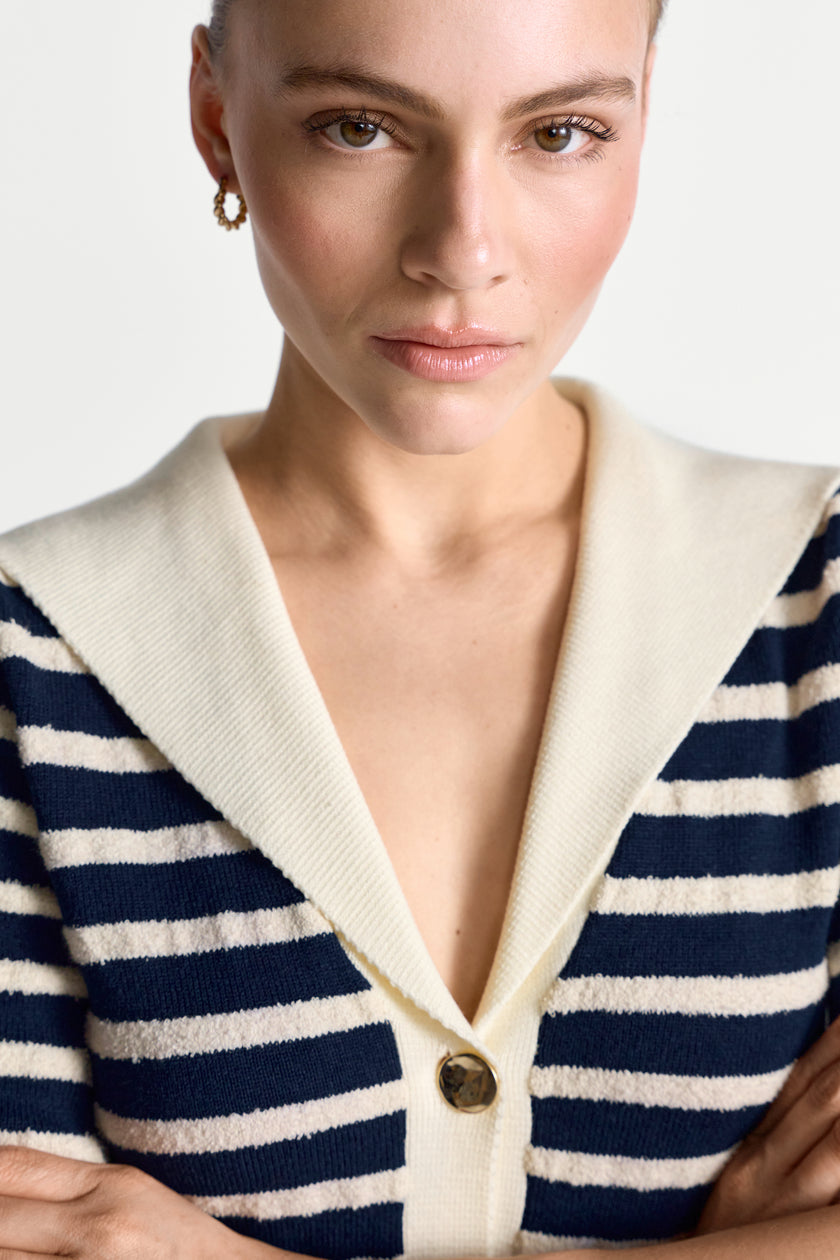 Cardigan -  Sailor Collar Cardi