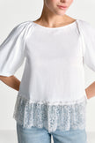 T-Shirt - Spitzensaum