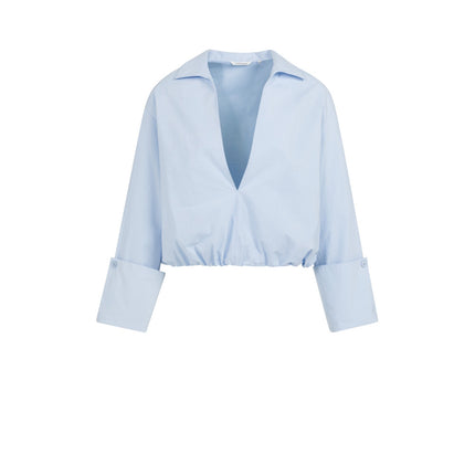 Ballonbluse - V-Ausschnitt