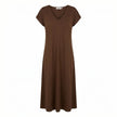Midikleid - V-Neck