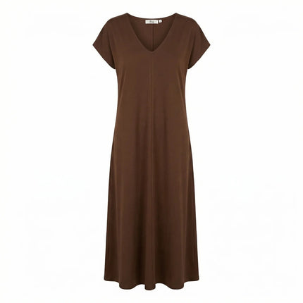 Midikleid - V-Neck