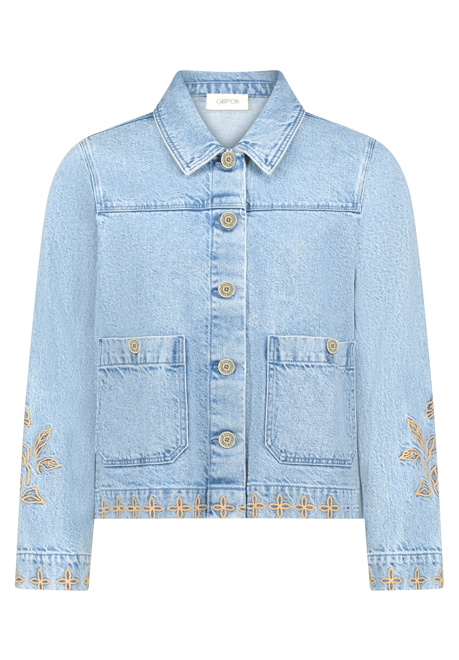 Jeansjacke - Stickerei