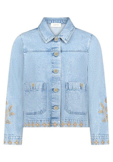 Jeansjacke - Stickerei