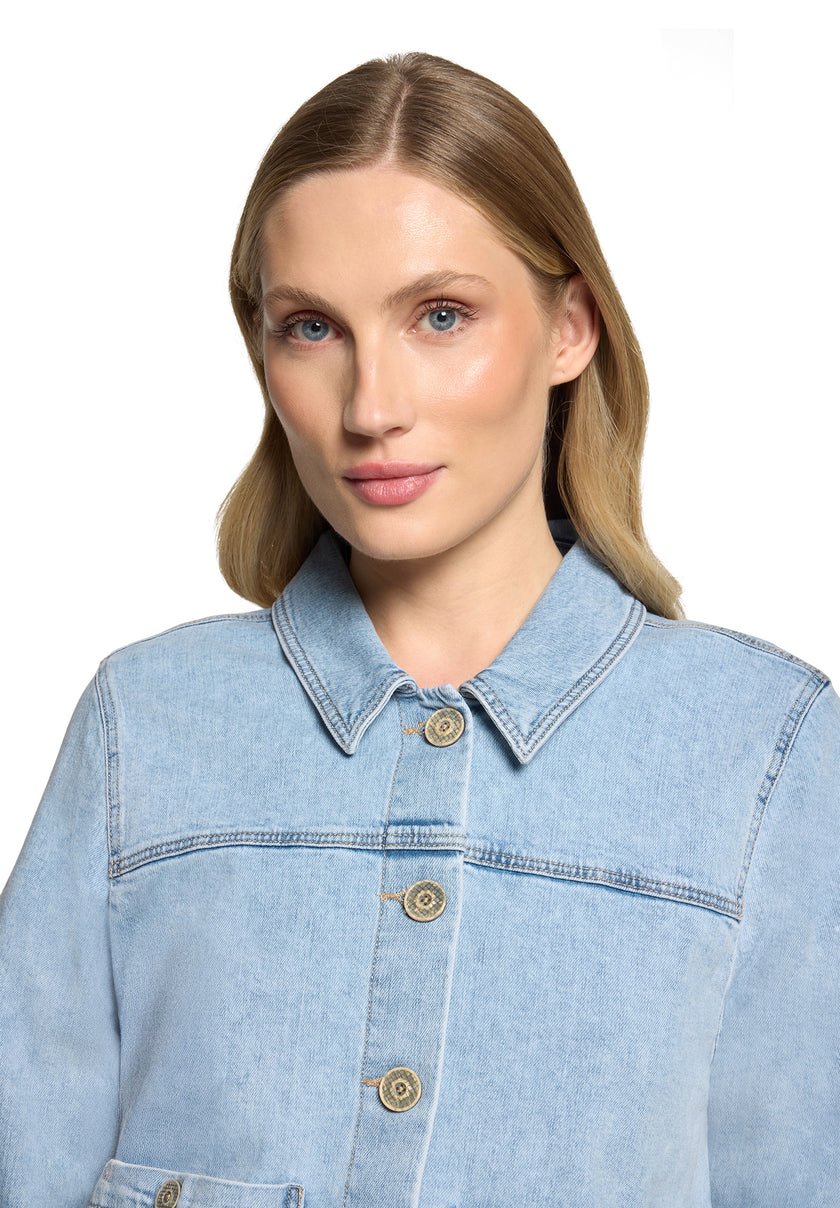 Jeansjacke - Stickerei