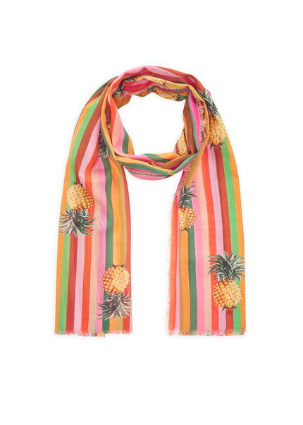 Leichter Schal - mit Ananas-Motiven
