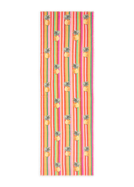 Leichter Schal - mit Ananas-Motiven
