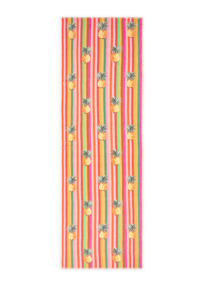Leichter Schal - mit Ananas-Motiven