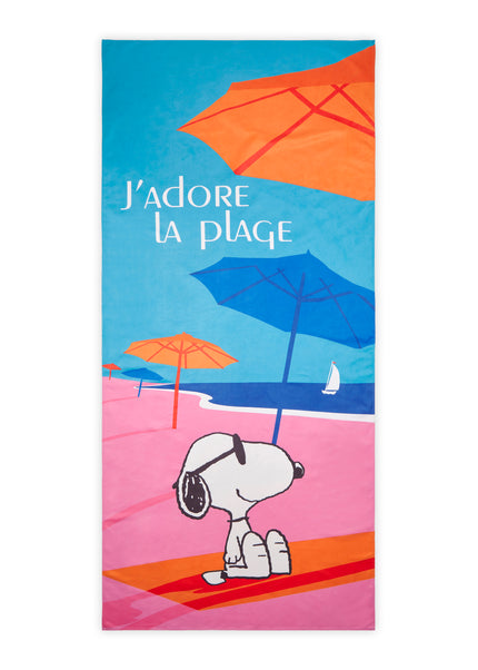 Badetuch -  Snoopy-Strand-Motiv
