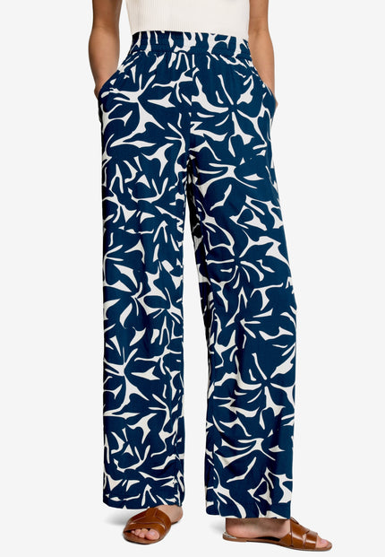Stoffhose - Blumenmuster