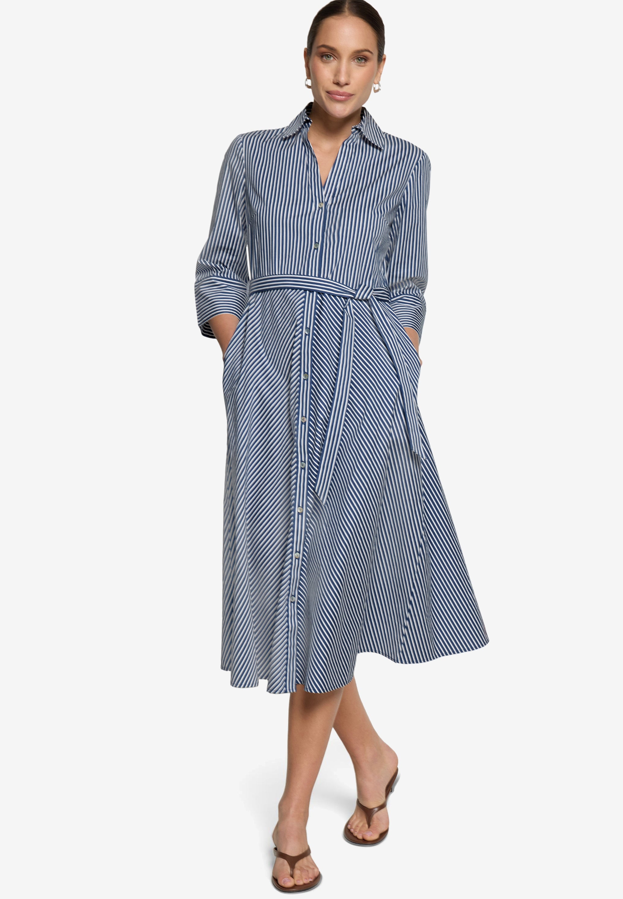 Hemdblusenkleid - 3/4 Arm