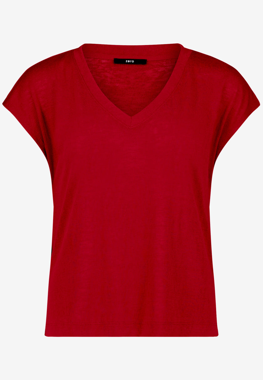 Basic-Shirt  - V-Ausschnitt