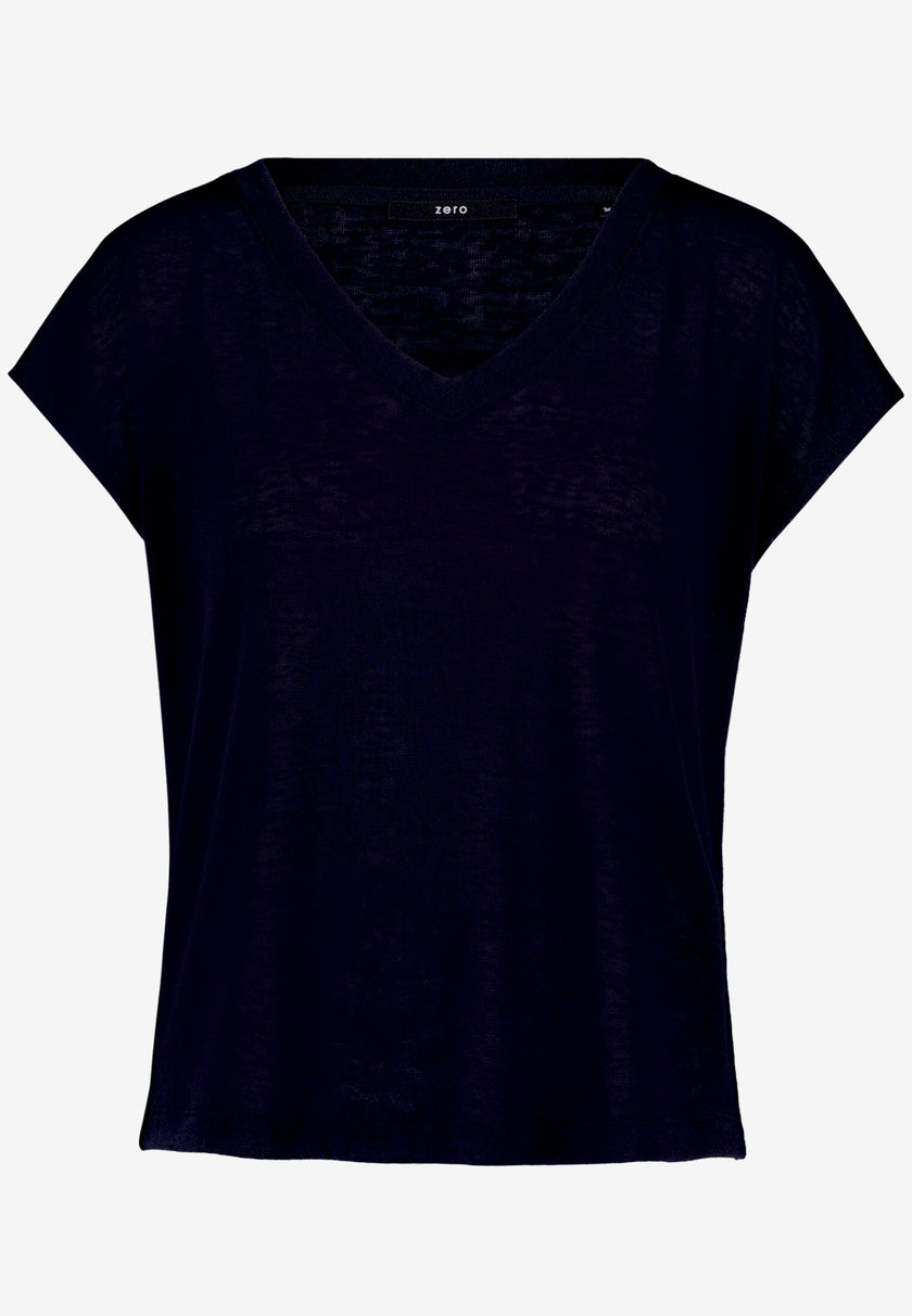 Basic-Shirt  - V-Ausschnitt