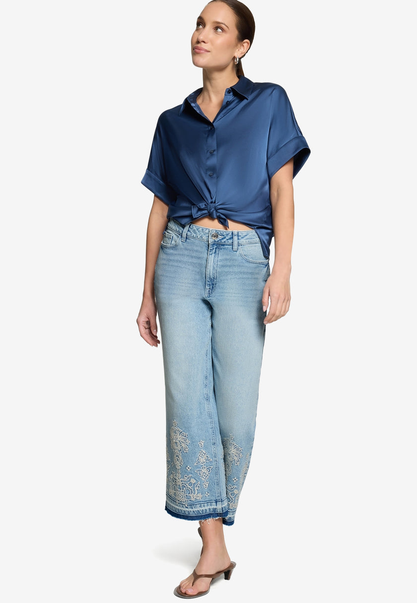 Jeans  - Stickerei
