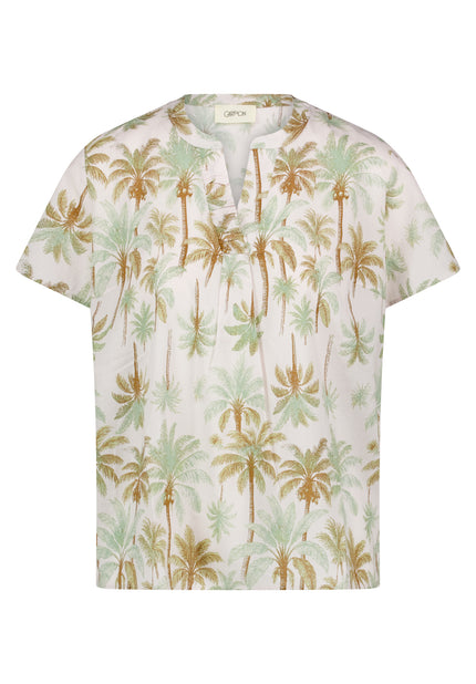 Blusenshirt - Palmenprint