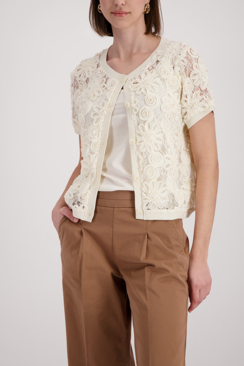 Strickjacke - Spitze