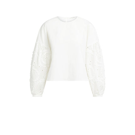 Bluse - Ärmelstickerei