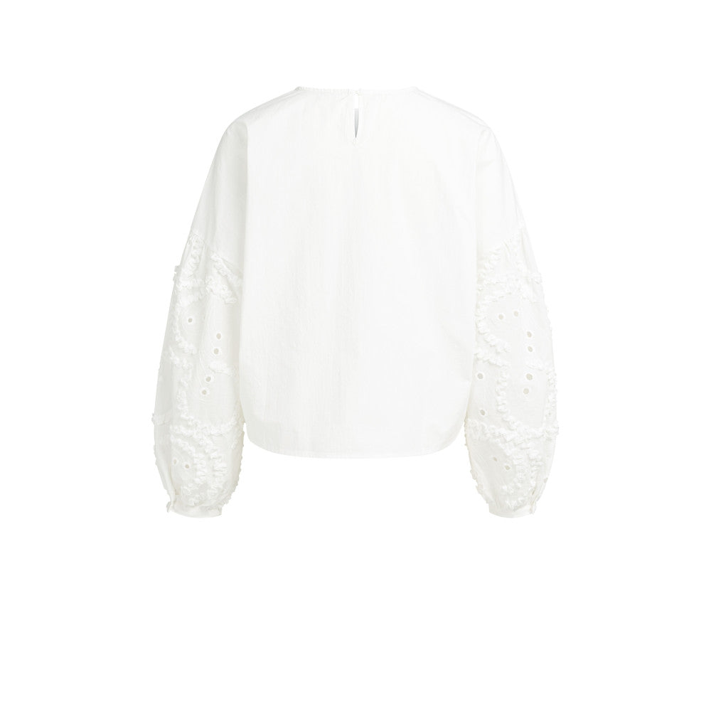 Bluse - Ärmelstickerei