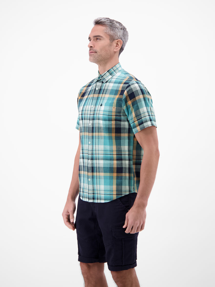 Kurzarmhemd - Button Down Kragen