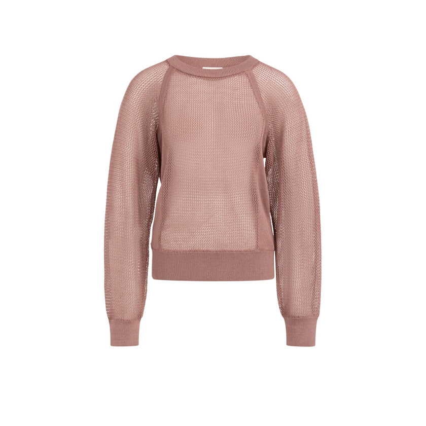 Strickpullover - Netzoptik