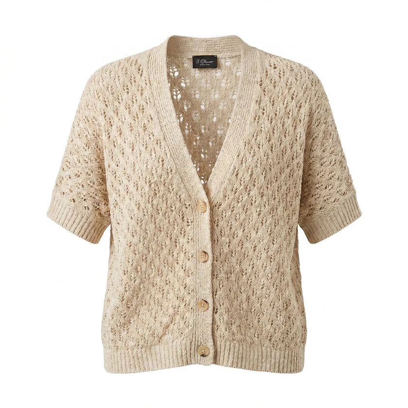 Strickjacke - Ajourmuster