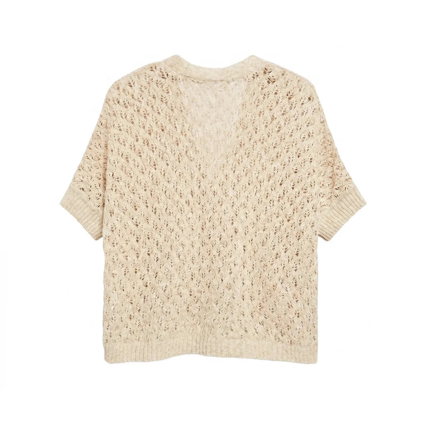Strickjacke - Ajourmuster