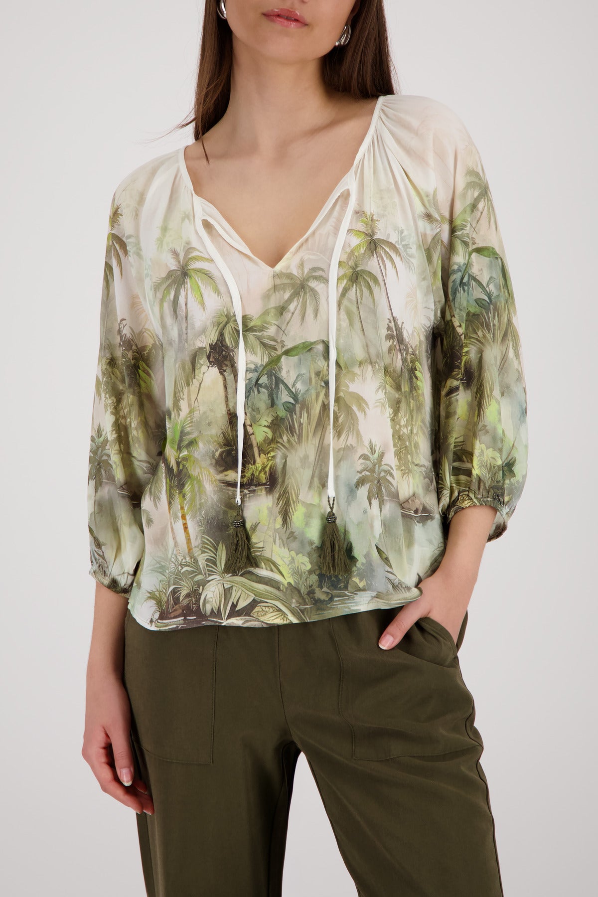 Bluse - Tropenprint