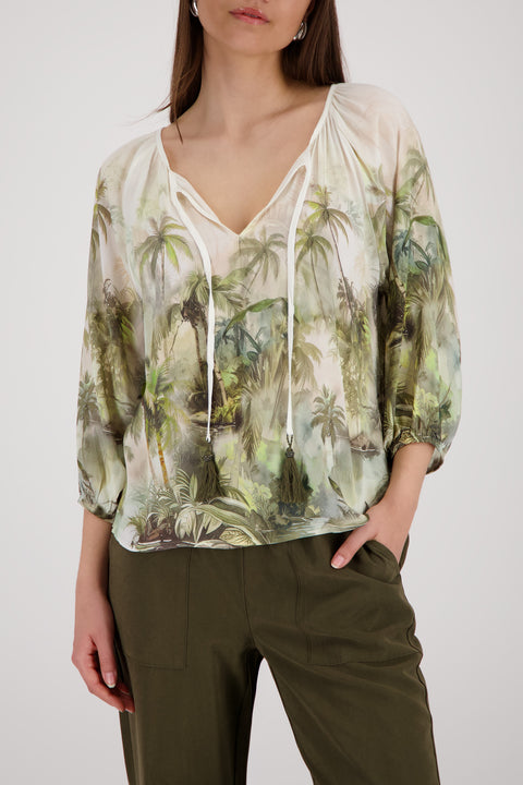 Bluse - Tropenprint