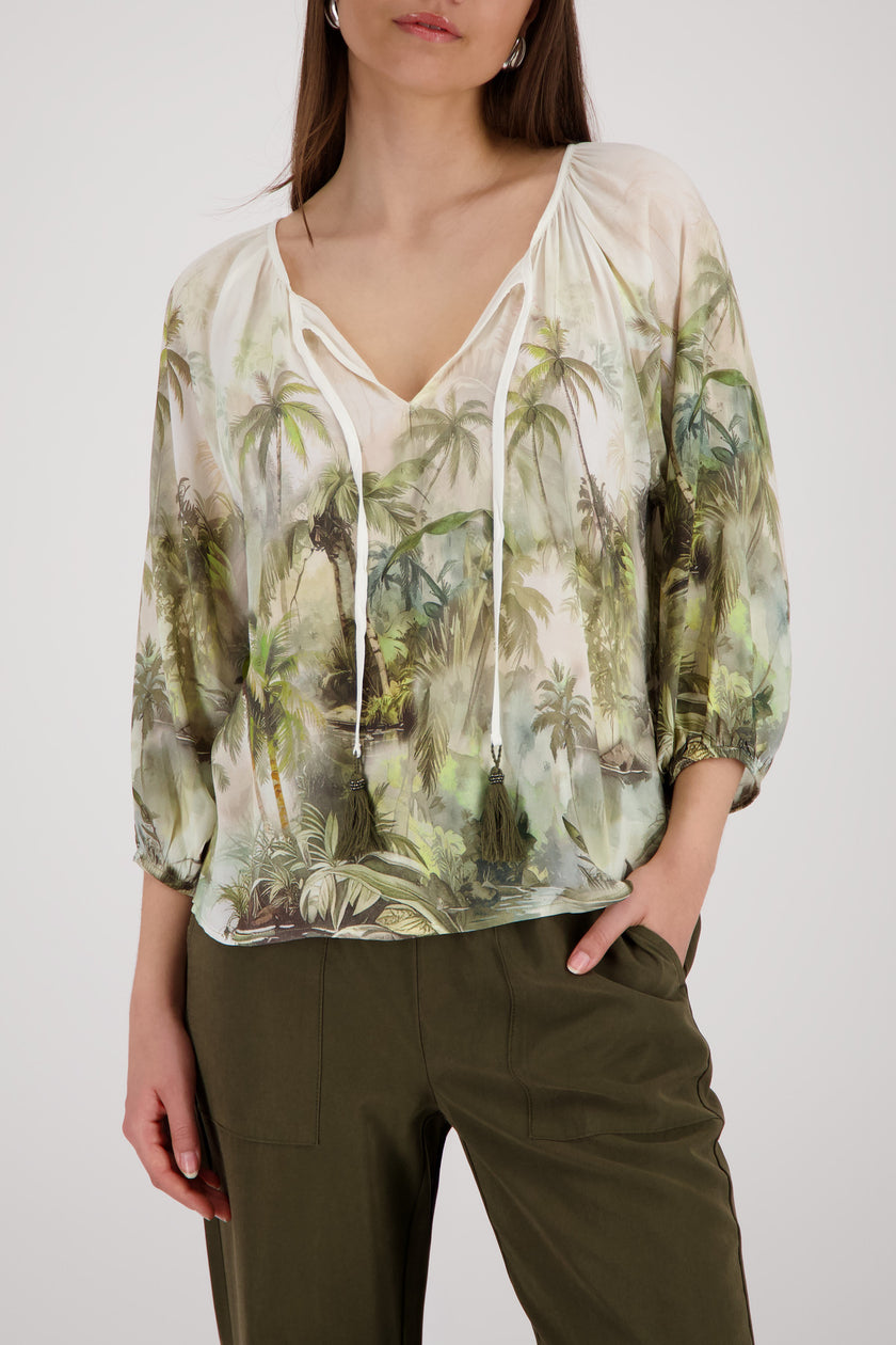 Bluse - Tropenprint
