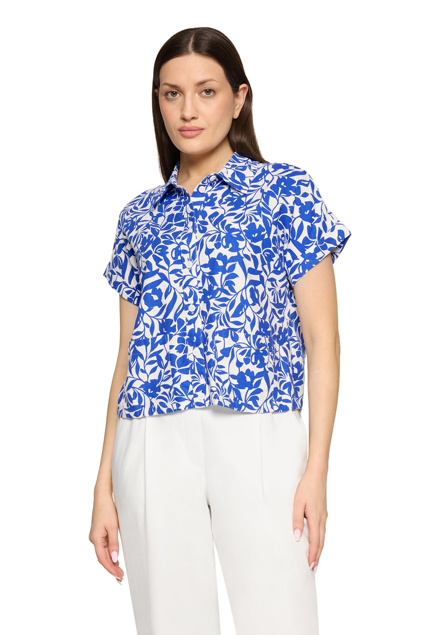 Leinenbluse - Flowerprint