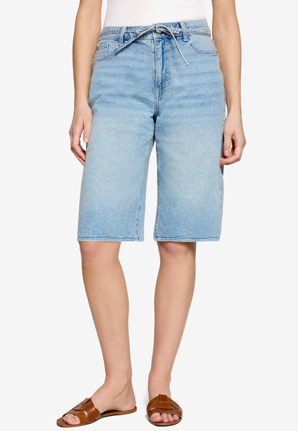 Jeans-Bermuda -  Bindedetail