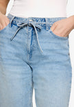 Jeans-Bermuda -  Bindedetail