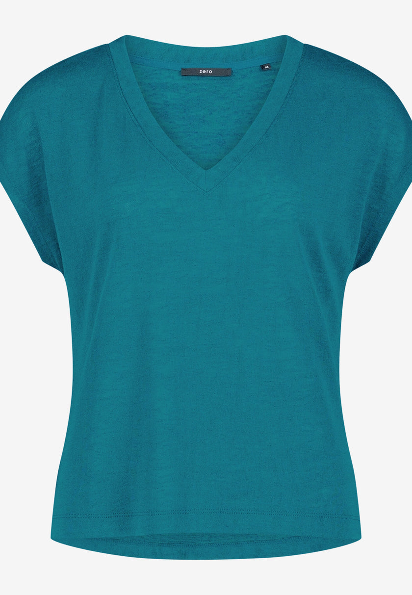 Basic-Shirt  - V-Ausschnitt