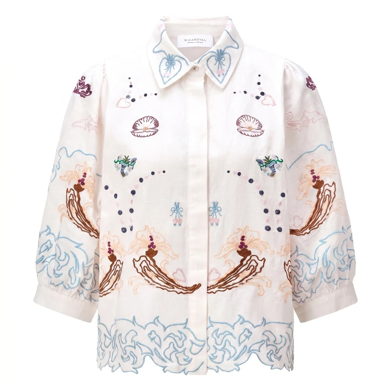 Bluse - Leinenmix