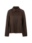 Schwingende Jacke aus Glanzmaterial