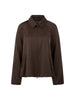 Schwingende Jacke aus Glanzmaterial