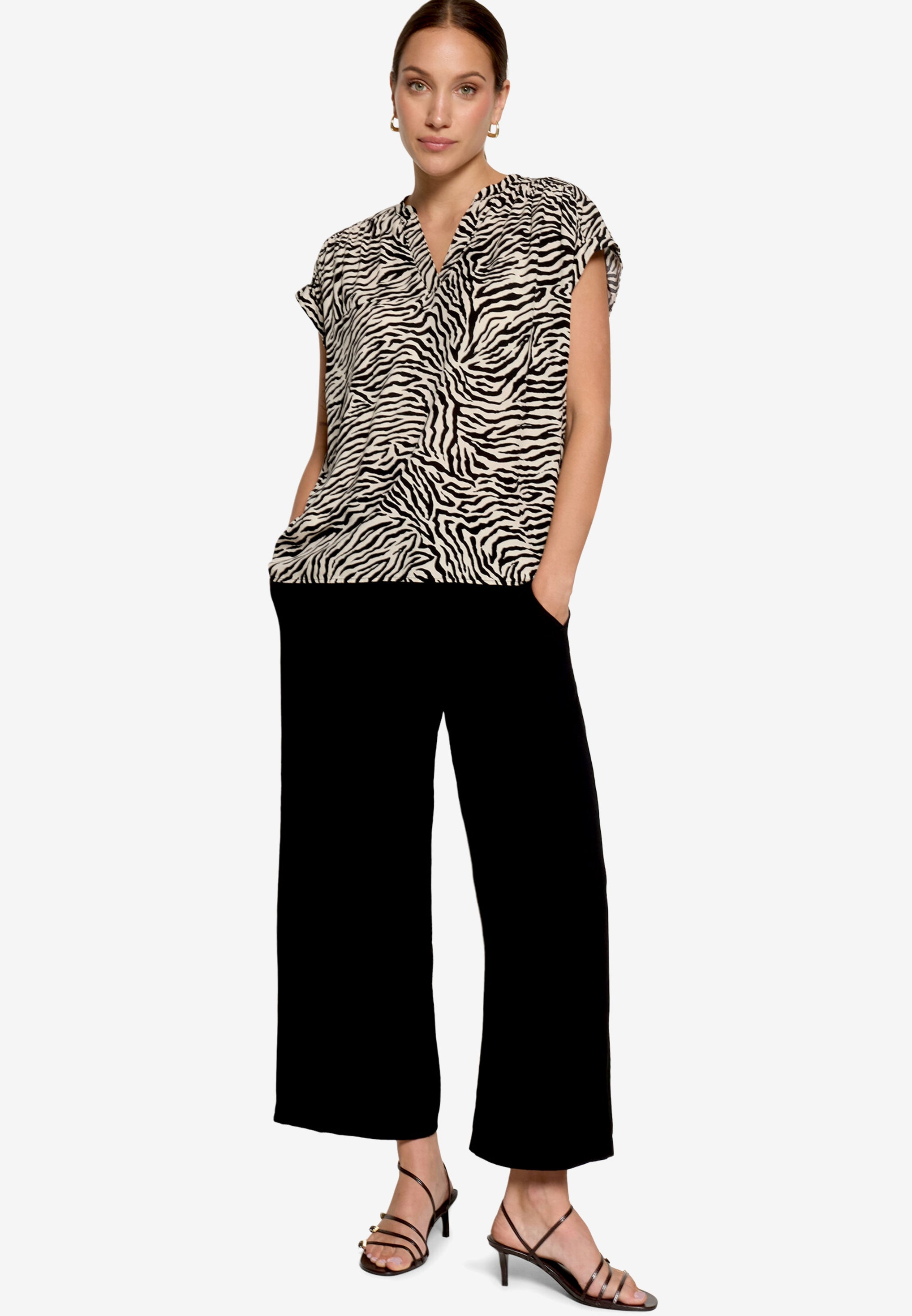 Schlupfbluse - Zebraprint