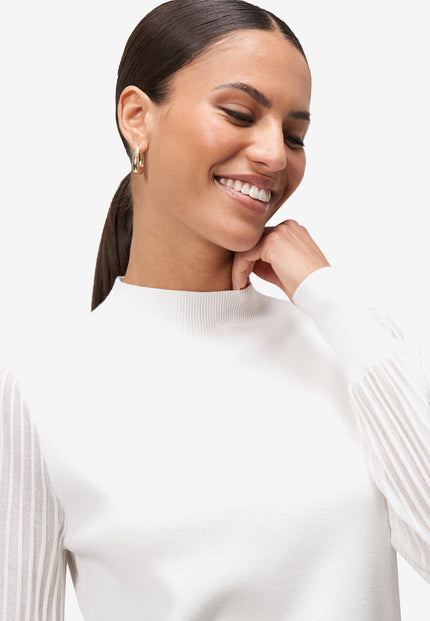 Strickpullover - transparente Ärmel
