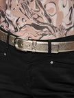 Ledergürtel - Metallic-Optik