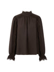 Fließende Bluse mit Spitze
