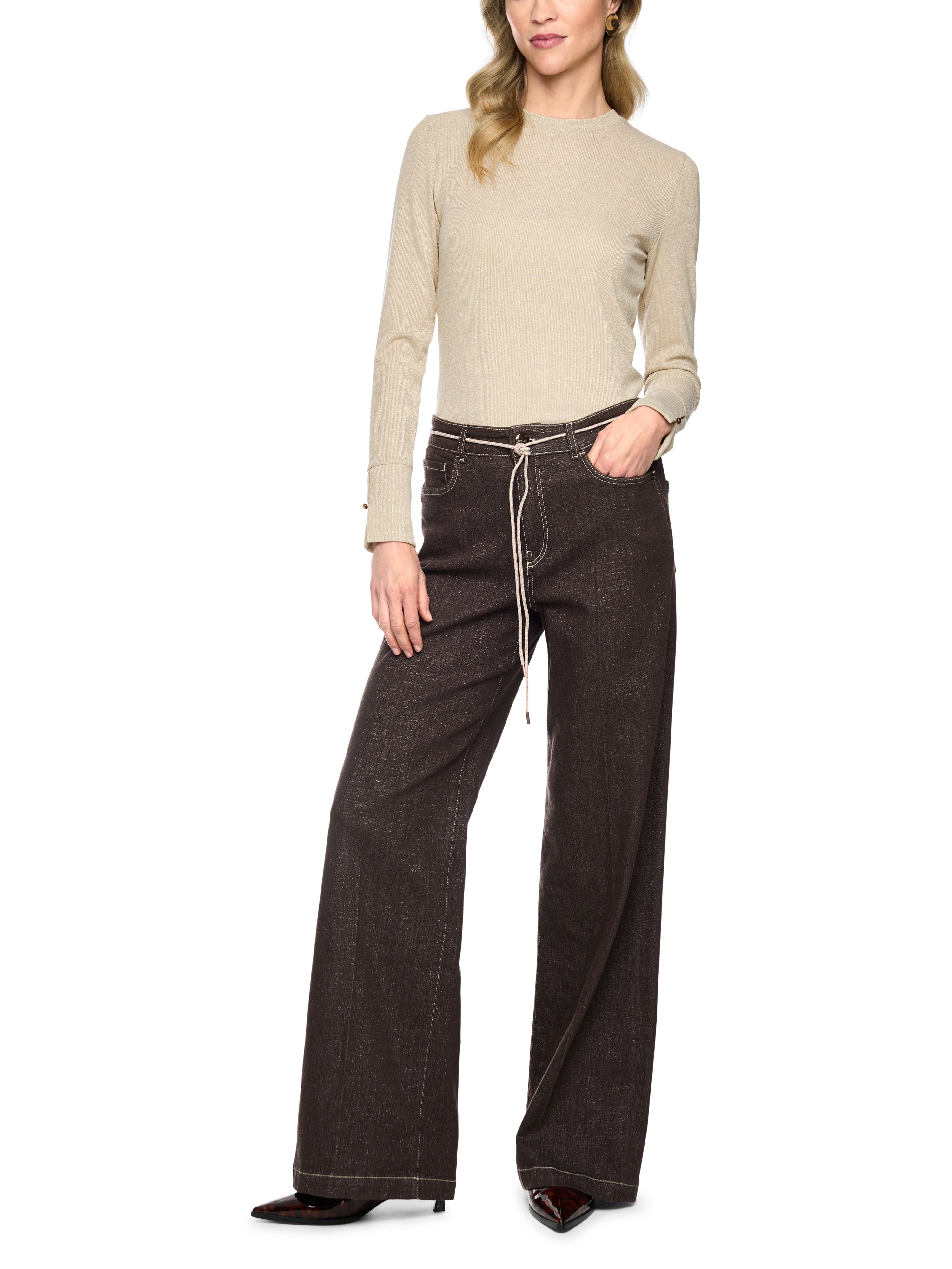Langarmshirt - Lurex