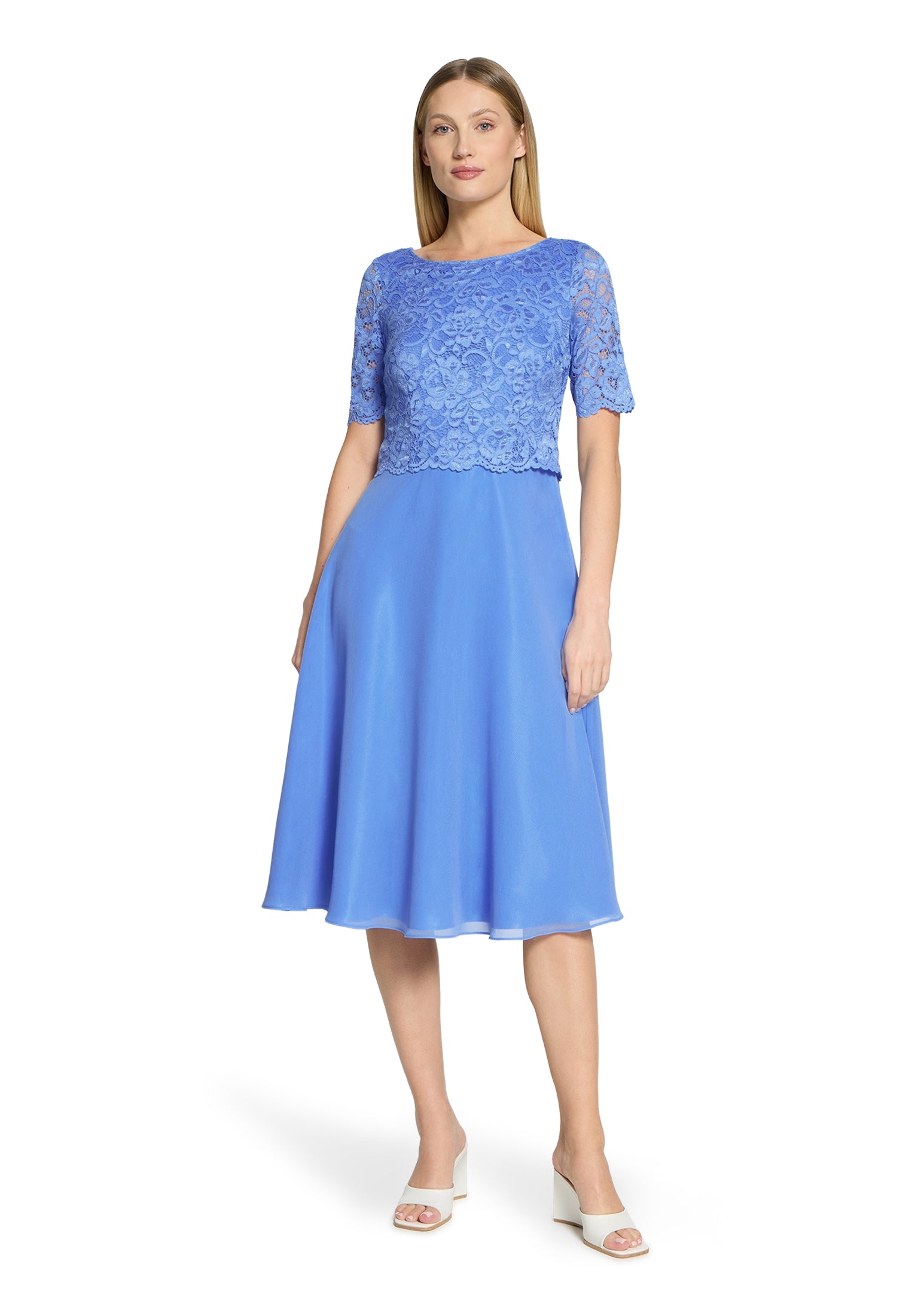 Cocktailkleid - Chiffon und Spitze
